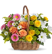 Sweet Tranquility Flowers Basket